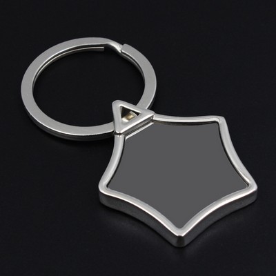 Star Shape Metal Keychain