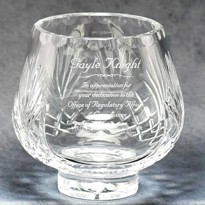 Crystal Rose Bowl - 6"
