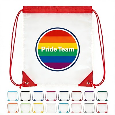 Clear Drawstring Backpack (12"x12")