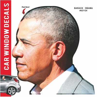 Barack Obama Ride-Along Car Mesh Head|Left Window Peel Off