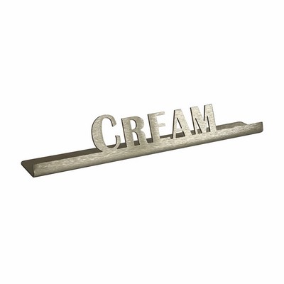 Laser Cut Stainless Steel Table Sign (Cream)