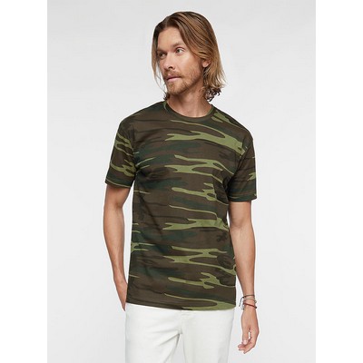 Code Five® Unisex Camouflage Crew Neck Short Sleeve Fine Jersey T-Shirt