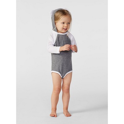 Rabbit Skins Infant Character Hood Long Sleeve Fine Jersey Bodysuit with Ears