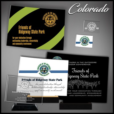 9" Colorado Black Budget Acrylic Award