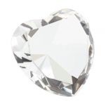 Optical Crystal Faceted Heart Paperweight (3"x 1 3/4")