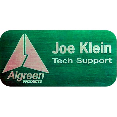 Aluminum Laser Engraved Named Badge (2"x3")