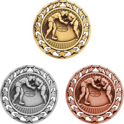 Stock Star Sports Medals - Wrestling
