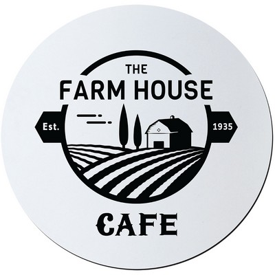 3¾" White Round Silicone Coaster