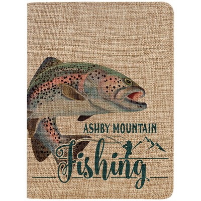 Burlap Portfolio with Notepad