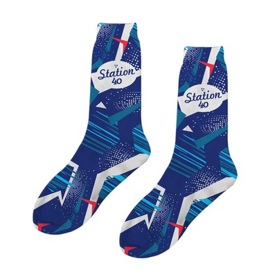 Full Color Athletic Crew 8" High Socks