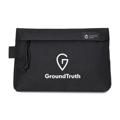 Renew Recycled rPET Zippered Pouch - AWARE™ - Black
