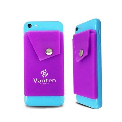 Silicone Phone Wallet With Button