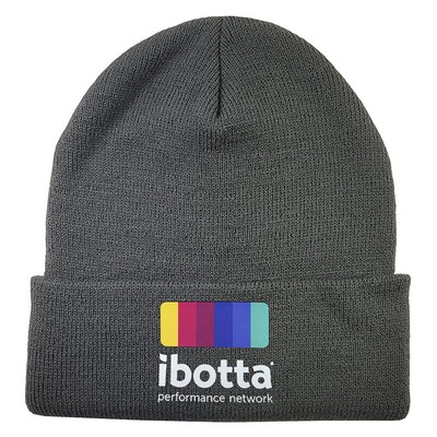 Knit Roll Cuff Beanie Cap