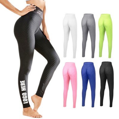 Women's Jacquard bubble Yoga Leggings