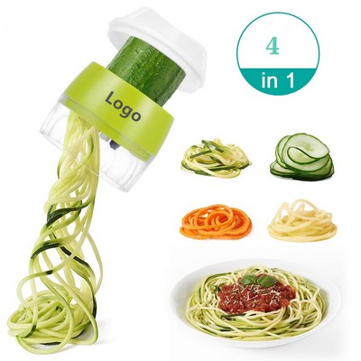 Handheld Spiralizer Vegetable Slicer 4" 1 Veggie Spiral Cutter Veggie Noodles Maker