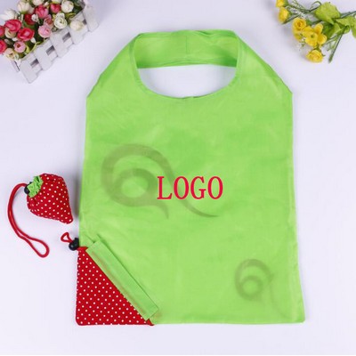 15" W x 23" H Strawberry Shape Folding Shopping Bag