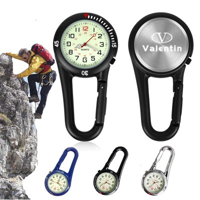 Carabiner Luminous Pocket Watch