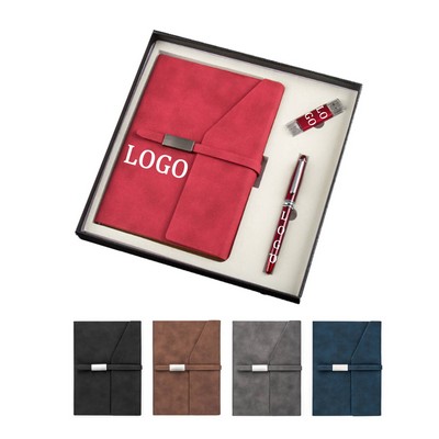 Business Set Journal With Pen And Flash Drive