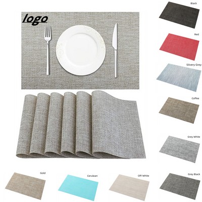 Heat-Resistant Stain Resistant Washable PVC Table Mats