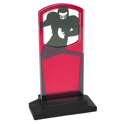 Football Award Black Wood Base