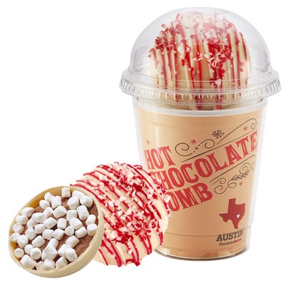 Mega Hot Chocolate Bomb Cup Kit - Deluxe Flavor - White Chocolate Peppermint