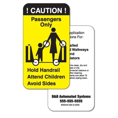 Tuf-Cal™ Yellow Vinyl Overlaminated Decal (29 to 41 Square Inches)