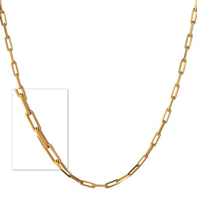 Jilco Inc. 14K Yellow Gold Vermeil Classic Paperclip Link Chain Necklace