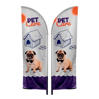 IMPORT 12' Double-Sided Feather Flag with Ground Spike