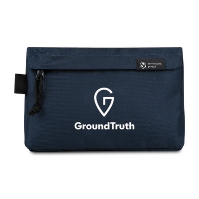 Renew Recycled rPET Zippered Pouch - AWARE™ - Navy