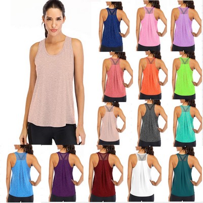 Breathable Mesh Polyester Racerback Tank Top
