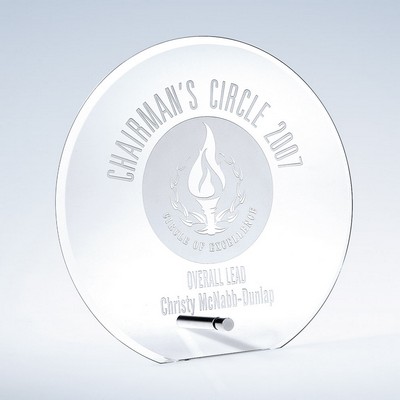 Beveled Circle Award w/Aluminum Pole