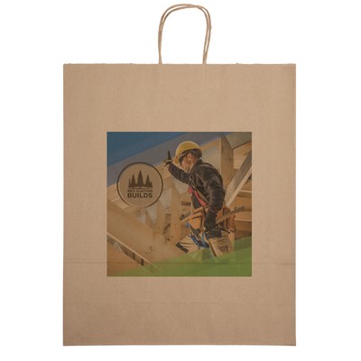 Eco Stephanie - Kraft-Brown Shopper - Chromatic (16" x 6" x 19")