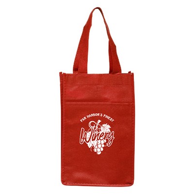 The Luxor Non-Woven Reusable Wine Bag (2 Color Imprint)