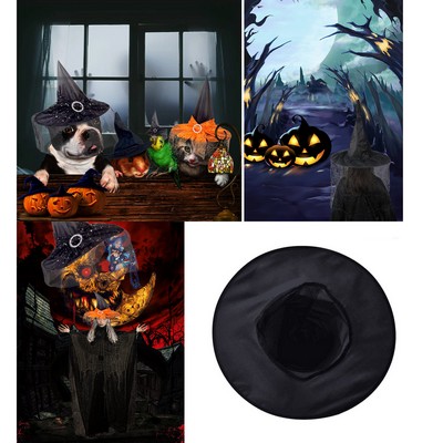 Christmas Tree Topper Halloween Witch Hat