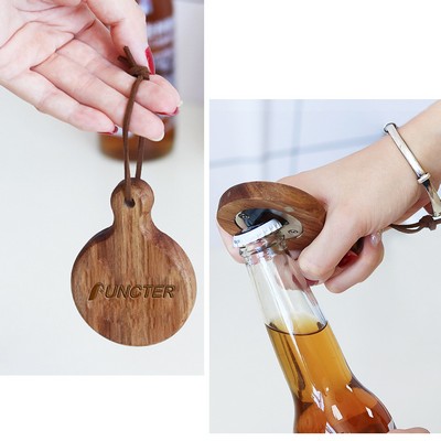 2" 1 Magnetic Wood Beer Bottle Opener