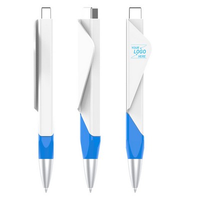 White Retractable Ballpoint Pen