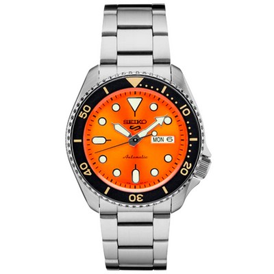 Seiko 5 Sport Watch with Orange Dial