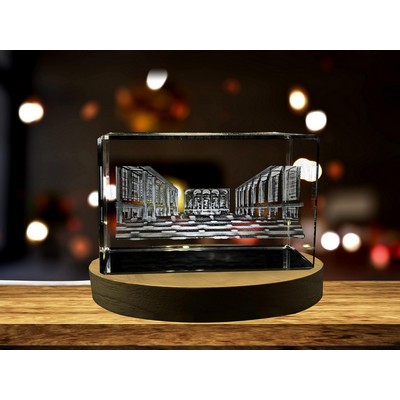 Lincoln Center 3D Engraved Crystal Souvenir w/LED Base Light