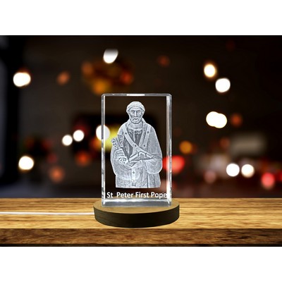 St. Peter 3D Engraved Crystal Trophy Award