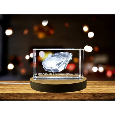Lamborghini Reventon 3D Engraved Crystal Award