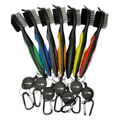 Retractable Golf Club Brush Groove Cleaner