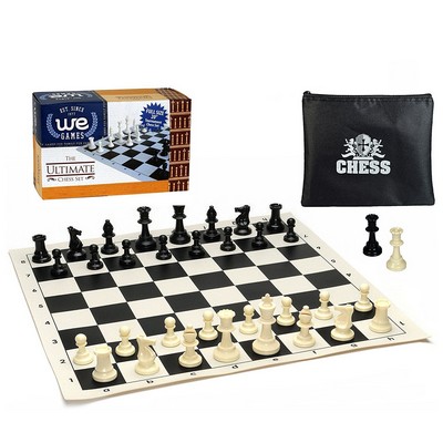 Travel Tournament Chess Set, 20" Silicone Board, 3.75" King