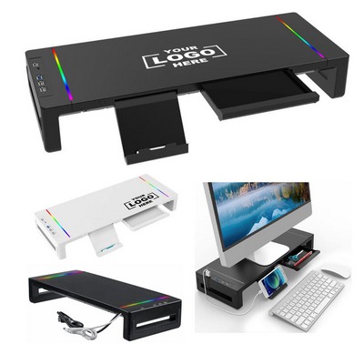 Monitor Riser w/Phone Stand