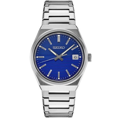 Seiko Essentials SS Quartz Blue Dial Watch