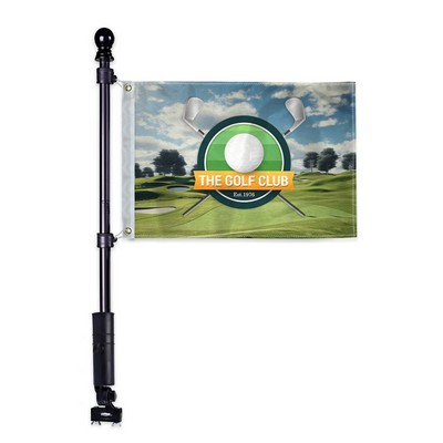 Standard Golf Cart Flag Display Kit with Flag