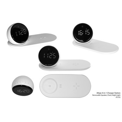 Illumin 4-in-1 Desktop Clock, Speaker, LED Light and Wireless Charger