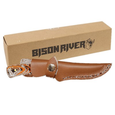 Bison River 7.75" Fixed Blade Wood Knife