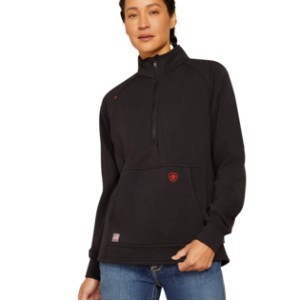 Ariat® Men's Black FR Primo Fleece 2.0 ¼ Zip Sweater