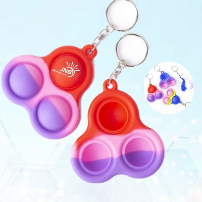 Mini Triangle Bubble Fidget Keychain