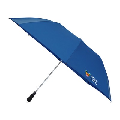Elements 58" Recycled rPET Auto Open Travel Folding Umbrella - Royal Blue